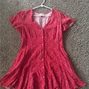 Universal Thread Red Patterned Top